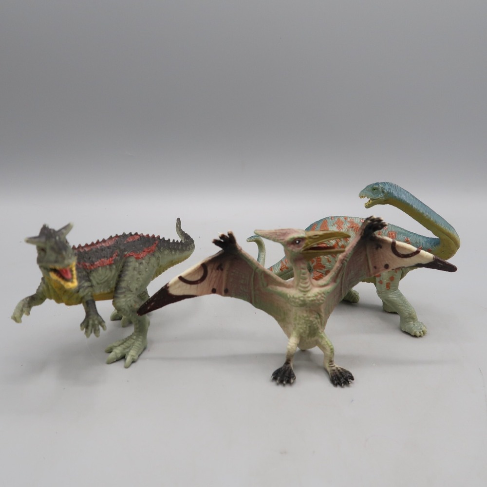Dinosaurs Family Of 3  Argentinosaurus Trex‎ Pterodactyl  Realistic Toy